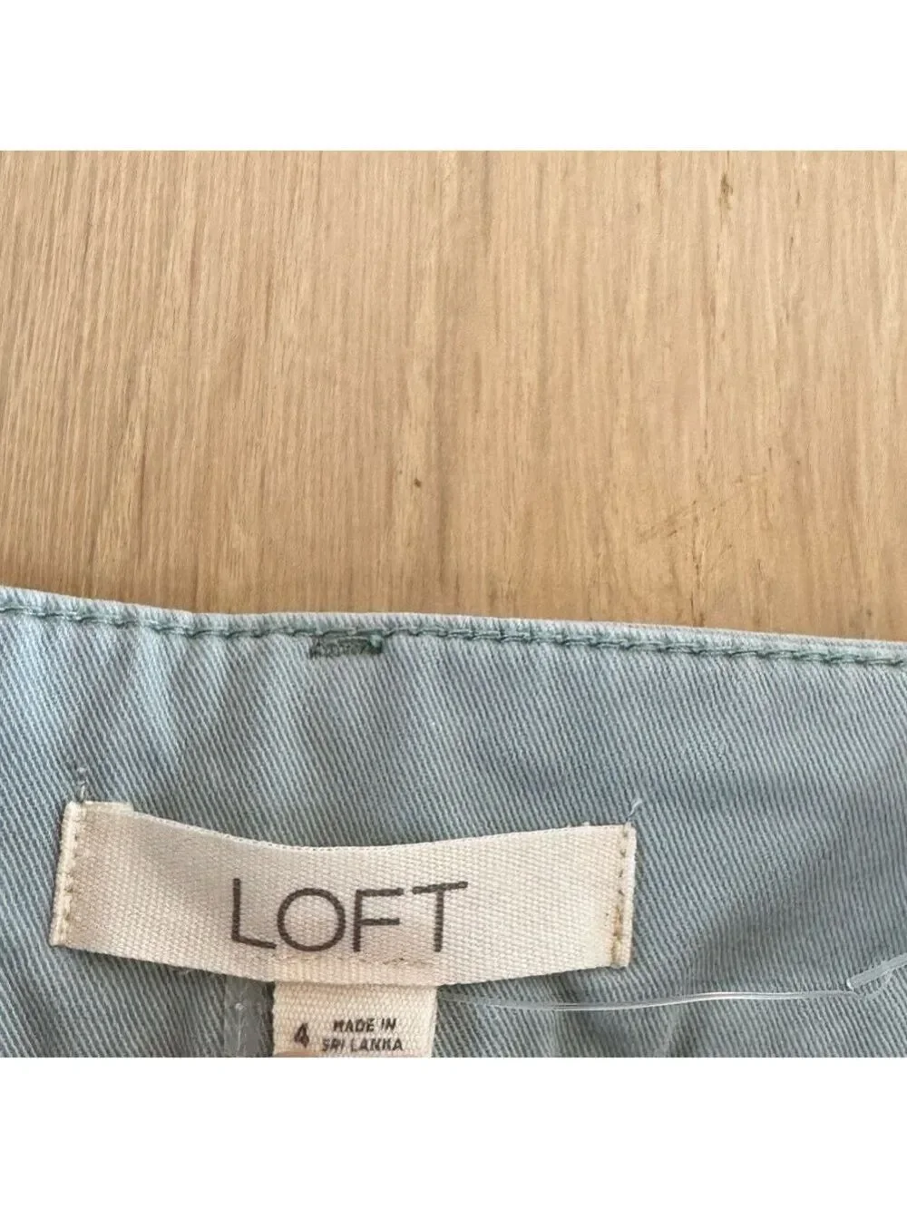 LOFT Light Greenish Blue Pants Size 4 NWOT - Picture 3 of 6